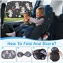 Cirulli Cirulli Lot de 2 Pare Soleil Voiture bébé avec Protection UV,Pare Soleil Arriere Voiture 52 * 31cm,Adsorption de Film él