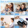 Appareil Photo Numérique Instantané, avec Papier d'impression & Carte TF 32G, Caméra Vidéo avec Stylos Colorés pour Le Bricolage