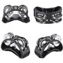 YKKJ Tambourin à Pied,Foot Tambourin Instrument de Musique à Percussion avec Métal Cloche pour Bras et Pieds (Noir, 1pc)