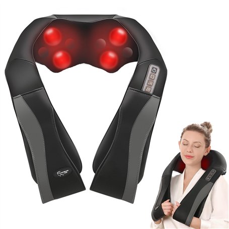 Électrique Masseur Cervical pour Dos et Cou avec Chauffage