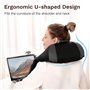Électrique Masseur Cervical pour Dos et Cou avec Chauffage, Appareil Massage avec Rouleaux de Massage à Shiatsu 3D Rotation & Vi