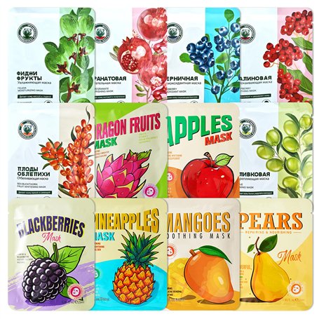 12 masque feuille coffret cadeau hydratant pour femmes