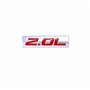 Lot de 2 autocollants avec logo de 2 l pour portière de voiture (rouge argenté)