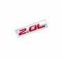 Lot de 2 autocollants avec logo de 2 l pour portière de voiture (rouge argenté)
