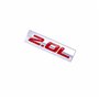 Lot de 2 autocollants avec logo de 2 l pour portière de voiture (rouge argenté)