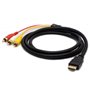 1.5 m HDMI mâle vers 3 RCA câble adaptateur AV Audio Vidéo extension de code pour TV HDTV DVD 1080p M/M Converter connecteur pla