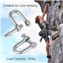 D Manilles, 12 Pcs D Manilles Acier inoxydable pour alpinisme/Randonnée/Chaîne d'ancre/Voile et Manilles à Anneau en D Est Fait 