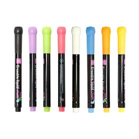 Tabanzhe Lot de 8 marqueurs à craie liquide effaçables à pointe fine pour tableau noir