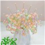Perles de feuilles en acrylique,100 pièces breloques transparentes en acrylique feuille verte Vert Transparent Acrylique Feuille