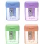 Lot de 4 mini taille-crayons manuels de couleur aléatoire pour étudiants