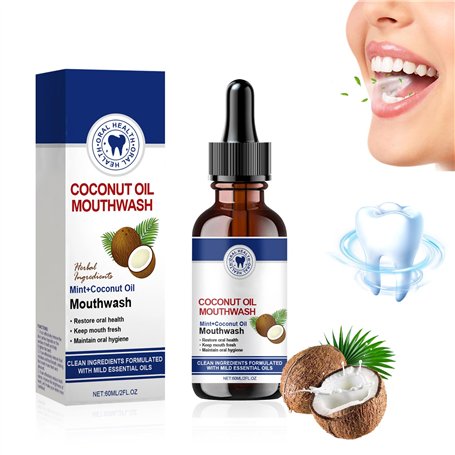 Bouche à l'huile de Noix de Coco pour les Dents
