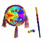 Piñata d'anniversaire 18 ans avec bâton et bandeau pour les yeux