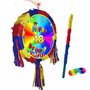 Piñata d'anniversaire 18 ans avec bâton et bandeau pour les yeux