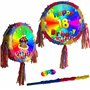 Piñata d'anniversaire 18 ans avec bâton et bandeau pour les yeux