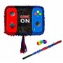 Piñata console de jeux avec bâton et bandeau pour les yeux