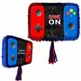 Piñata console de jeux avec bâton et bandeau pour les yeux