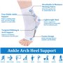 Lot de 4 paires de chaussettes de compression des pieds Nano Neuropathie Chaussettes de soutien Chaussettes de compression Chaus