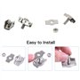 20 Pièces Pince câble métallique Serre-Câble Acier M3 Wire Rope Clips pour Câble d’Acier 1,5mm-3 mm Serre Cable en Acier Inoxyda