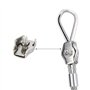 20 Pièces Pince câble métallique Serre-Câble Acier M3 Wire Rope Clips pour Câble d’Acier 1,5mm-3 mm Serre Cable en Acier Inoxyda