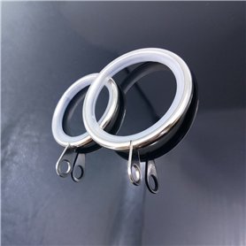 BlueXP 40 Pièces Silencieux Métal Anneaux de Rideaux 34mm 28mm Diamètre Interne à Suspendre à Anneaux pour Rideaux et Tiges à Su