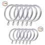 BlueXP 40 Pièces Silencieux Métal Anneaux de Rideaux 34mm 28mm Diamètre Interne à Suspendre à Anneaux pour Rideaux et Tiges à Su