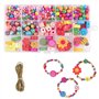 NewZC Lot de 400 Perles en Bois Multicolores Enfants Bricolage Perles 11 types Perles Multicolores Perles en bois avec Trou pour