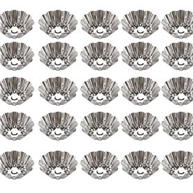 Yxmohala Lot de 25 moules à gâteau réutilisables en acier inoxydable