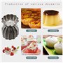 Yxmohala Lot de 25 moules à gâteau réutilisables en acier inoxydable, argenté, idéal pour la cuisson de gâteaux, biscuits, muffi