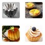 Yxmohala Lot de 25 moules à gâteau réutilisables en acier inoxydable, argenté, idéal pour la cuisson de gâteaux, biscuits, muffi