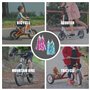 2 Paires De Banderoles De Guidon De Vélo, Rubans De Banderoles Laser, Banderoles De Scooter, Décoration De Pompon De Guidon, Acc