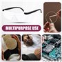 2 Pièces Lunettes Loupe 250% avec Étui, Anti-Lumière Bleue, pour Lecture, Travail de Précision et Personnes Âgées（Noir）