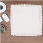 Femme Mouchoirs en 100% Coton 10x10''/25x25cm Dentelle Doux Blanc pour Mariage Lot de 6 Pièces