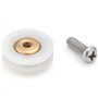 Linwnil Lot de 8 Roulettes Rainurées en V en Cuivre 19 mm de Diamètre pour Porte de Douche, Universel, Acier Inoxydable, 19 Mm-8