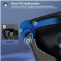 WC suspendu WC mural noir mat avec abattant avec système d'abaissement automatique – WC en céramique avec revêtement nano – chas