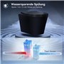 WC suspendu WC mural noir mat avec abattant avec système d'abaissement automatique – WC en céramique avec revêtement nano – chas