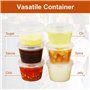 100 Pièces Pots à Sauce en Plastique avec Couvercle, 25ml Petit pot conservation Boîte à Sauce Transparente Boîtes de Alimentair