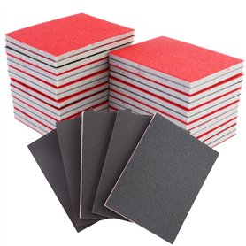 Lot de 26 éponges abrasives - Grain - Bloc de ponçage humide - Papier abrasif sec - Pour bois