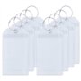 Lot de 8 Étiquettes de Bagage pour Croisière – 19 cm x 11 cm – Etiquette Valise Avec Boucle en Acier Inoxydable – Transparentes