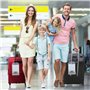 Lot de 8 Étiquettes de Bagage pour Croisière – 19 cm x 11 cm – Etiquette Valise Avec Boucle en Acier Inoxydable – Transparentes 