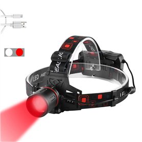 WESLITE Lampe Frontale Rouge