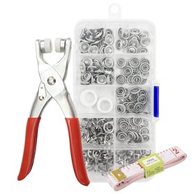 Lot de 200 boucles à pression à cinq griffes avec pince en métal