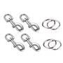 Fermoir à boulon - Porte-clés à clip de ceinture - En acier inoxydable - Mousqueton pivotant - Laisse pour animal domestique - M