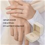 TAFACE 5pcs Velvet Ring Gift Box, Livré avec 5 chiffons de nettoyage de bijoux, Boîte de rangement élégante pour bijoux, Boîte c