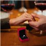 TAFACE 5pcs Velvet Ring Gift Box, Livré avec 5 chiffons de nettoyage de bijoux, Boîte de rangement élégante pour bijoux, Boîte c