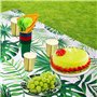 TAFACE 2pcs nappes hawaïennes, Nappe en Plastique, imperméable et résistante à l'huile, Nappe en Feuille de Palmier Tropical, Na