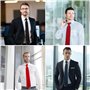 Lot de 4 cravates pour hommes et 2 nœuds papillon pour homme, cravates étroites pour hommes, cravates avec fermeture éclair, con