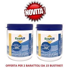 Sanity WC Poudre 15 sachets pour réservoir d'eau Noir Prince Actif Aqua Sachets - Offre pour 2 bocaux de 15 sachets