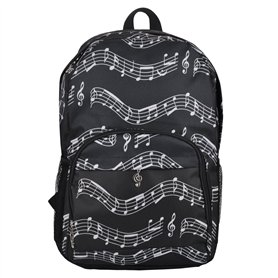 PUNK Sac à dos d’écolier à motifs de notes de musique