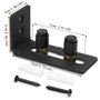 Lot de 2 rouleaux de guidage au sol réglables pour bas de porte coulissante - Noir - Super lisse et silencieux - Facile à instal