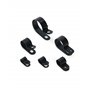 QWORK 200 Pièces Clips Cable P Clips en Nylon, Fixation Cable Electrique pour Conduits Câbles Tubes, Ø 5/6/9/12/19/28mm (Noir)